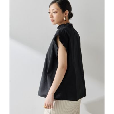 新品タグ付 24SS ウィムガゼット シャーリングブラウス フレンチスリーブ Whim Gazette(ウィム ガゼット)のシャーリングブラウス通販