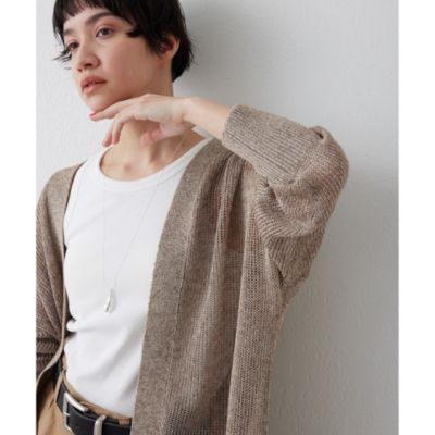 Whim Gazette(ウィム ガゼット)のメッシュニットカーディガン通販