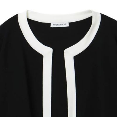 MADISONBLUE(マディソンブルー)のバイカラーニットジャケット