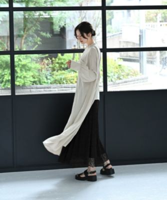 STYLE DELI(スタイルデリ)の【BLK001】アシンメトリー切り替えシャツ