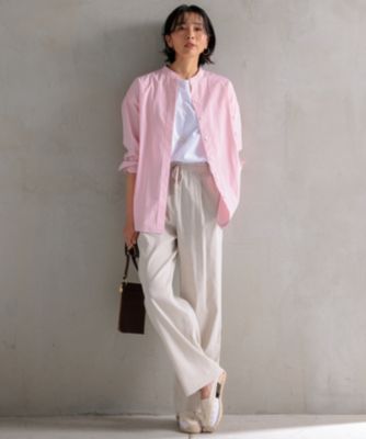 23区　CANCLINI バンドカラー シャツ2025　新品 洗える】CANCLINI バンドカラー シャツ / 23区 | ファッション通販