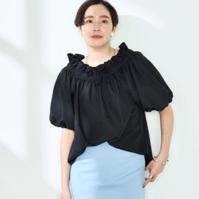 ◇25SS◇NOLLEY'S sophi タフタオフショル2WAYブラウス NOLLEY'S sophi(ノーリーズソフィー)のタフタオフショル2WAY