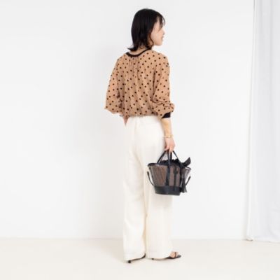 NOLLEY'S(ノーリーズ)のシアーフロッキードットクルーネック