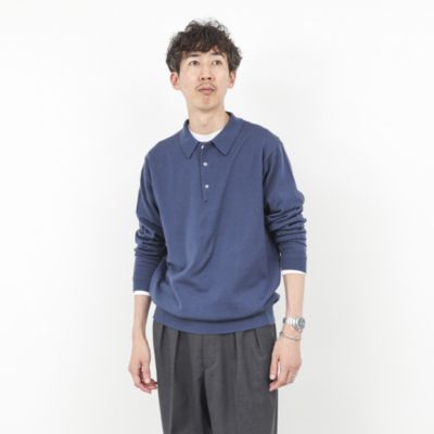 ノーリーズ グッドマン（NOLLEY’S goodman）/14G成型 ウォッシャブル NSN長袖ポロニット 25AW NOLLEY'S goodman(ノーリーズグッドマン)の14G成型 ウォッシャブル NSN