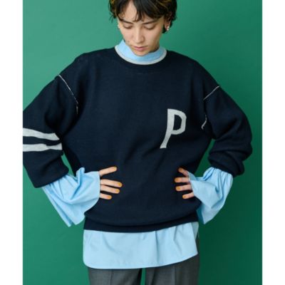 Whim Gazette(ウィム ガゼット)の【THE PAUSE】ロゴニットプルオーバー