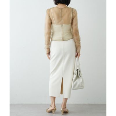 ウィムガゼット新品☆ダンボールスリットスカート黒36 Whim Gazette(ウィム ガゼット)のダンボールスリットスカート