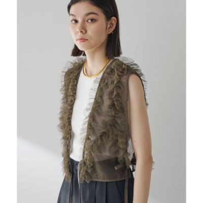 Whim Gazette(ウィム ガゼット)の【THE PAUSE】フリルチュールベスト