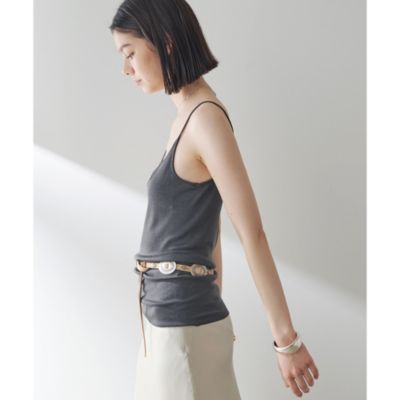 【新品未使用】Whim Gazette【GEMINI】シルクリブキャミソール Whim Gazette(ウィム ガゼット)の【GEMINI】シルクリブ