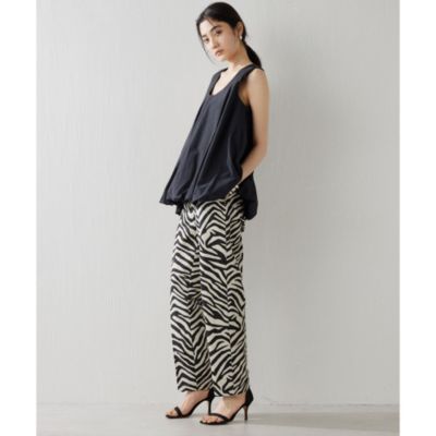 Whim Gazette(ウィム ガゼット)のゼブラプリントハイウエストパンツ