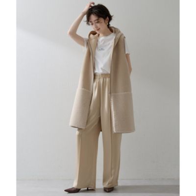 Whim Gazette(ウィム ガゼット)の【THE PAUSE】ボアフードロングジレ