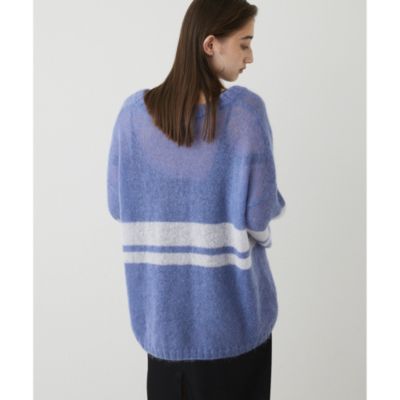 Whim Gazette - ウィムガゼット　24AW  THE PAUSE  ザポーズ ラインモヘヤニット Whim Gazette - ウィムガゼット 24AW THE PAUSE ザポーズ ライン