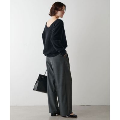 Whim Gazette(ウィム ガゼット)のウール混2wayファーニットプル