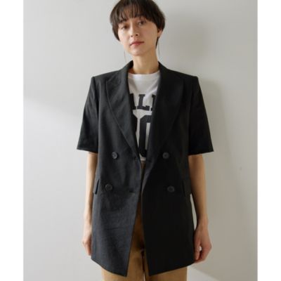 美品▲定価3.8万▲Whim Gazetteウィムガゼット//リネンジャケット Whim Gazette(ウィム ガゼット)のリネンストレッチハーフ
