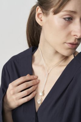 IRIS47(イリスフォーセブン)のbaroque pearl lariat necklce通販