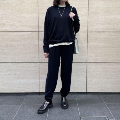 E by eclat(イーバイエクラ)の【コラボ】カシミヤ混ニットパンツ通販