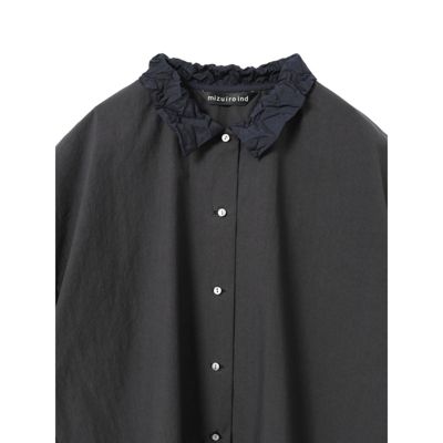 mizuiro ind(ミズイロインド)のワッシャーカラーワイドシャツ通販