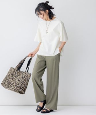 ダグ付き✨23区　洗えるリネンヴィスコースストレッチ マリンパンツ　23SS 23区 L(ニジュウサンク エル)の【洗える】リネンヴィスコース