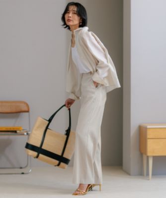 専用23区【CLASSY.掲載/洗える】リネンレーヨンストレッチ ワイドパンツ CLASSY.6月号掲載/洗える】リネンレーヨンストレッチ ワイド