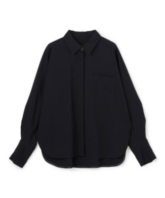 Uncrave ウォッシャブルウールライクツイル ドルマンシャツ uncrave(アンクレイヴ)の【手洗い可】ウォッシャブルウールライク