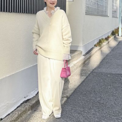 NOLLEY'S sophi(ノーリーズソフィー)のブライト紡毛Vネックプル