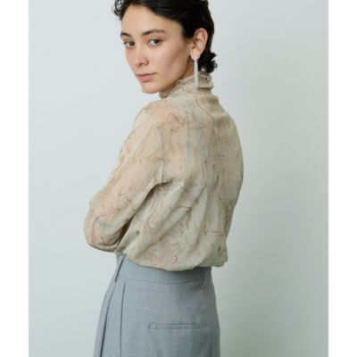 ウィムガゼット　【THE PAUSE】マーブルシアーハイネックプルオーバー Whim Gazette(ウィム ガゼット)の【THE PAUSE】マーブルシアー