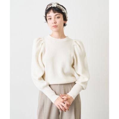 Whim Gazette パフショルダープルオーバー美品 Whim Gazette(ウィム ガゼット)の《WEB限定》パフショルダープル