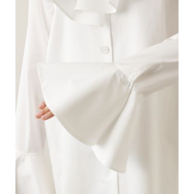 Whim Gazette(ウィム ガゼット)のツイルフリルカラーブラウス