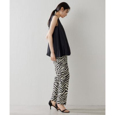 美品✨ウィムガゼットゼブラプリントハイウエストパンツ Whim Gazette(ウィム ガゼット)のゼブラプリントハイウエストパンツ
