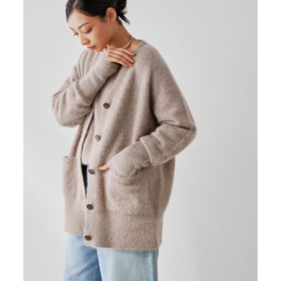 Whim Gazette(ウィム ガゼット)のウール混ファーニットカーディガン