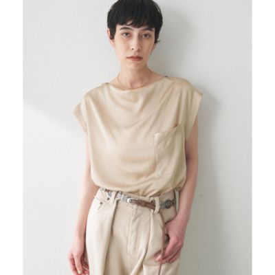 Whim Gazette(ウィム ガゼット)のサテンワッシャーノースリーブ