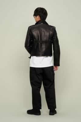 masu HIGH TWISTED LEATHER JACKET masu HIGH TWISTED LEATHER JACKET