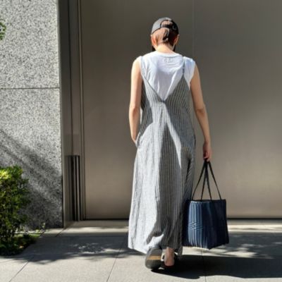 suadeo(スアデオ)のリネン混ストライプキャミワンピース