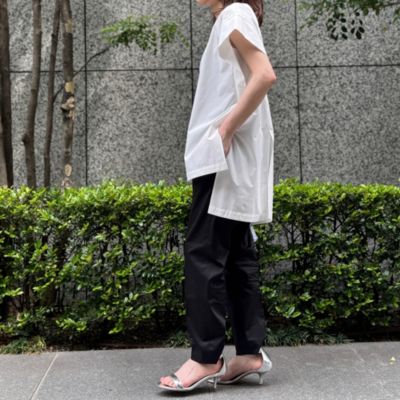現行 タグ付き✨Mfil × eclat 別注 戸野塚かおる 美脚パンツ 黒 Ｍ M・fil×eclat(エムフィル×エクラ)の【戸野塚かおるさん別注