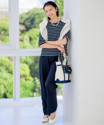 23区【Oggi4月号掲載/洗える】スラブツイルストレッチ ベイカー パンツ Oggi4月号掲載／洗える】スラブツイルストレッチ ベイカー