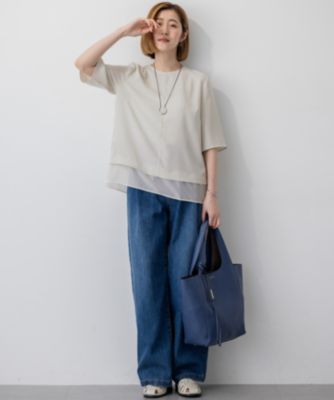 23区DENIM サマー タック ワイド パンツ Oggi6月号掲載/接触冷感】23区DENIM サマー タック ワイド