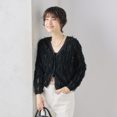 ノーリーズ NOLLEY'S カットフリンジ2WAYカーディガン　一回着 カットフリンジ2WAYCD | NOLLEY'S(ノーリーズ)レディース | PAL