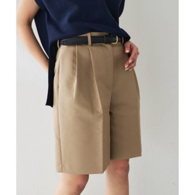 ウィムガゼット　タックショートパンツ　ベージュ タックショートパンツ | Whim Gazette(ウィム ガゼット