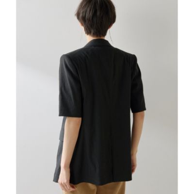 Whim Gazette(ウィム ガゼット)のリネンストレッチハーフスリーブ