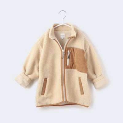 THE SHOP TK(Kids)(ティーケー サップキッド：キッズ)の【100-140】ポケット配色ボアブルゾン通販 | 集英社HAPPY PLUS  STORE