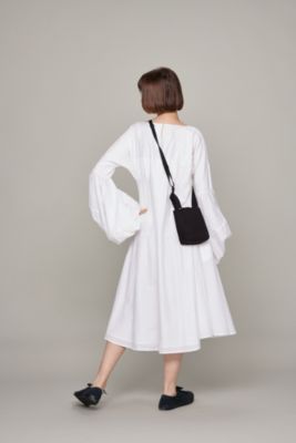 MERLETTE ”ARASHIYAMA”STATEMENT SLEEVE DRESS WITH WAIST PIN TUCKS