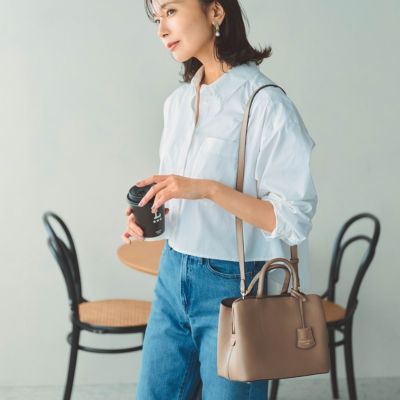 TOPKAPI(トプカピ)のフロントステッチ レザーミニショルダーバッグ通販