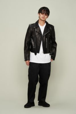MASU(エムエーエスユー)のHIGH WAISTED LEATHER BIKER JACKET通販 