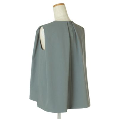 【極美品】ENFOLD ジョーゼットノースリーブレイヤーオールインワン 38 茶 20232010200_14bc3b73c0e3e98e76