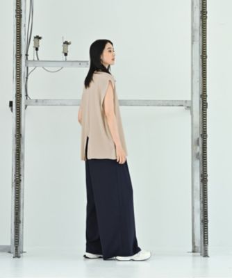ニット セーター 「BLK001」配色ラインリブノースリニット レディース STYLE DELI ニット セーター 「BLK001」配色ラインリブノースリ