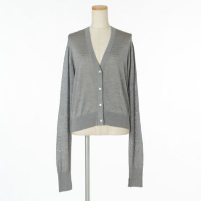 CINOH グレー カーディガン CINOH - SILK OVERSIZE CARDIGAN / シルクオーバーサイズ