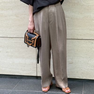 美品 Chaos アイアス パンツ スリット スリム リネンライク 38 カオス Chaos×eclat(カオス×エクラ)のアイアスロータパンツ通販