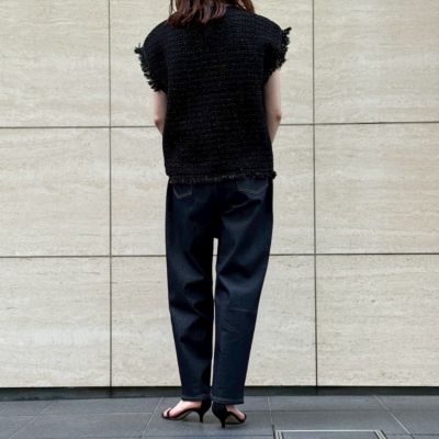 E by eclat イーバイエクラ ツイード風ニットジャケット E by eclat(イーバイエクラ)のツイード風ニットトップス通販