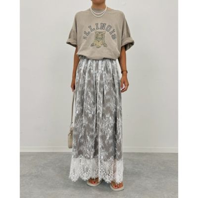 suadeo(スアデオ)の【大草直子さんコラボ】スカラップレーススカート