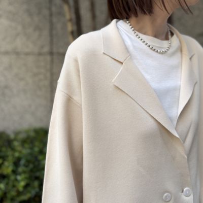 three dots×eclat(スリードッツ×エクラ)のニットジャケット通販