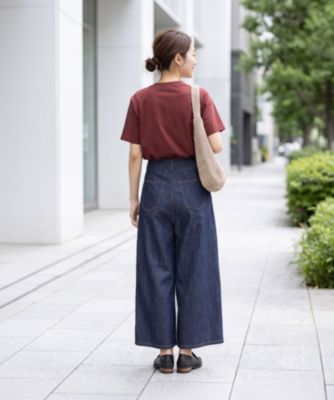 STYLE DELI(スタイルデリ)の【内ゴム入り】薄手で柔らかデニムガウチョ